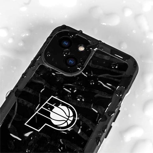 NBA Indiana Pacers Black Animal Print iPhone 15 Plus Waterproof Case