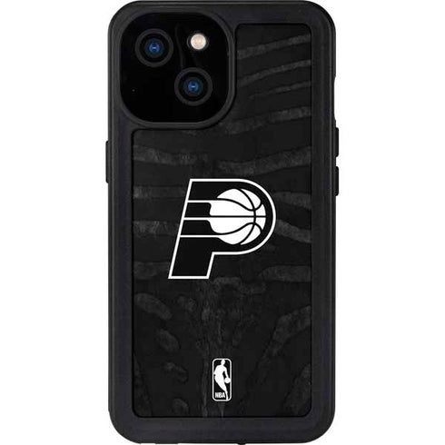 NBA Indiana Pacers Black Animal Print iPhone 15 Waterproof Case