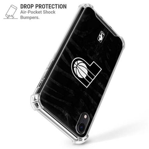 NBA Indiana Pacers Black Animal Print iPhone XR Clear Case