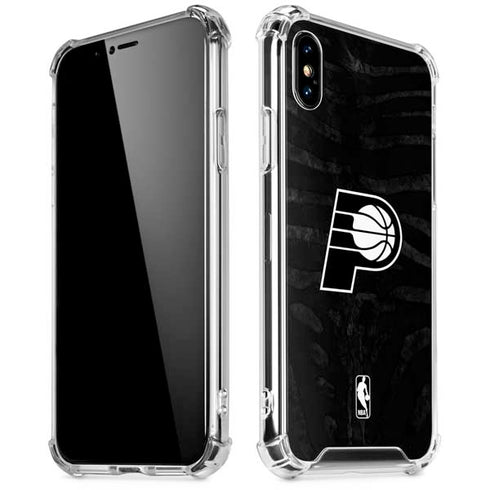 NBA Indiana Pacers Black Animal Print iPhone XS Max Clear Case