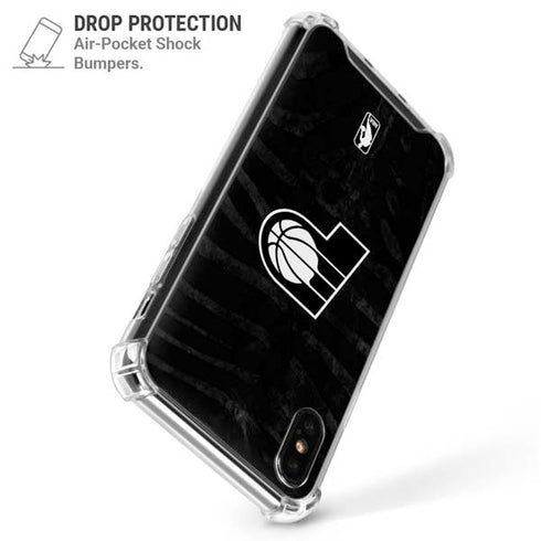NBA Indiana Pacers Black Animal Print iPhone XS Max Clear Case