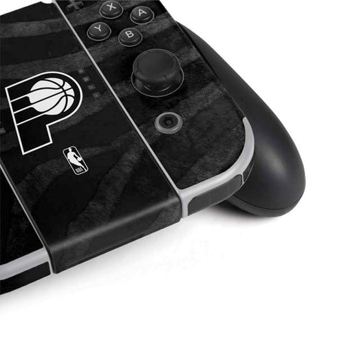 NBA Indiana Pacers Black Animal Print Nintendo Switch OLED (2021) Skin