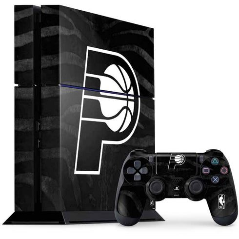 NBA Indiana Pacers Black Animal Print PS4 Console and Controller Bundle Skin