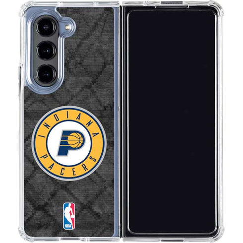 NBA Indiana Pacers Dark Rust Galaxy Z Fold5 5G Clear Case