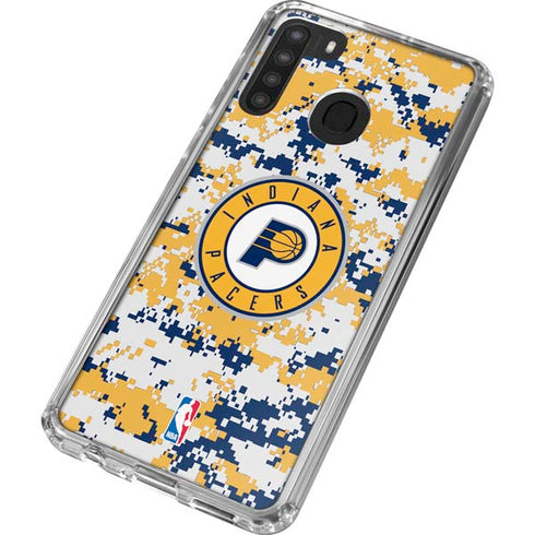 NBA Indiana Pacers Digi Camo Galaxy A21 Clear Case