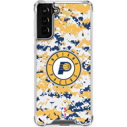NBA Indiana Pacers Digi Camo Galaxy S21 Plus 5G Clear Case