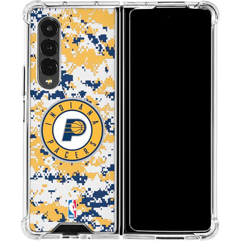 NBA Indiana Pacers Digi Camo Galaxy Z Fold4 5G Clear Case