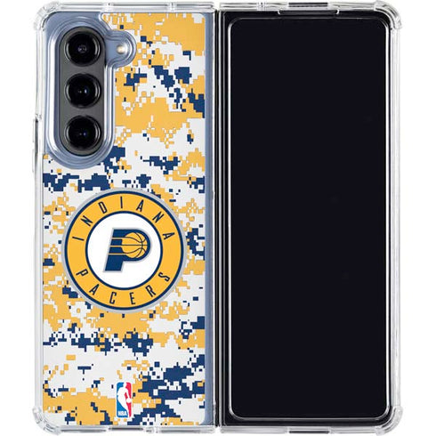 NBA Indiana Pacers Digi Camo Galaxy Z Fold5 5G Clear Case
