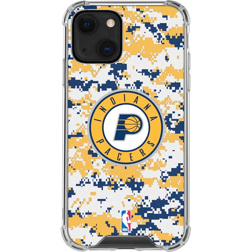 NBA Indiana Pacers Digi Camo iPhone 15 Plus Clear Case