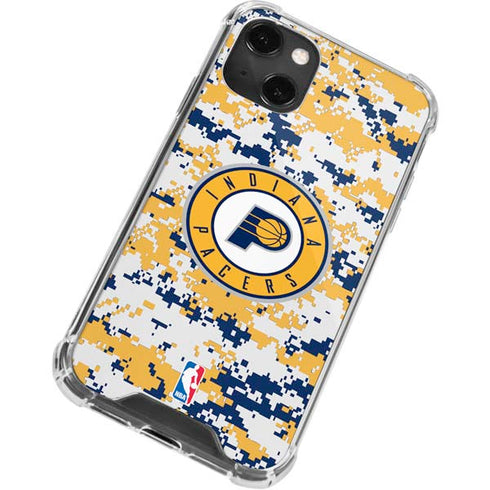NBA Indiana Pacers Digi Camo iPhone 14 Plus Clear Case
