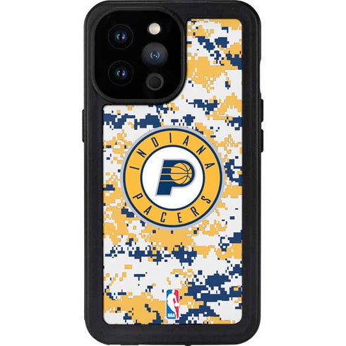 NBA Indiana Pacers Digi Camo iPhone 14 Pro Max Waterproof Case