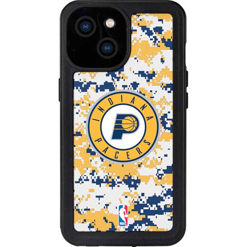 NBA Indiana Pacers Digi Camo iPhone 15 Waterproof Case