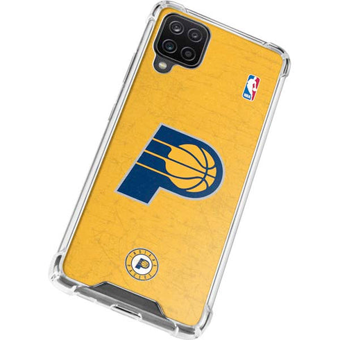 NBA Indiana Pacers Distressed Galaxy A12 Clear Case