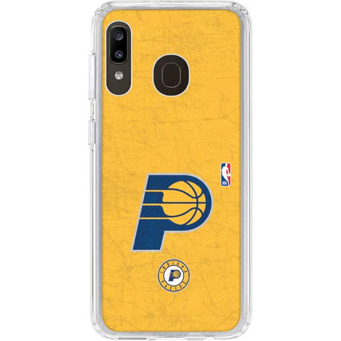 NBA Indiana Pacers Distressed Galaxy A20 Clear Case