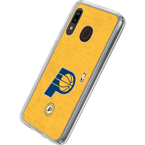 NBA Indiana Pacers Distressed Galaxy A20 Clear Case
