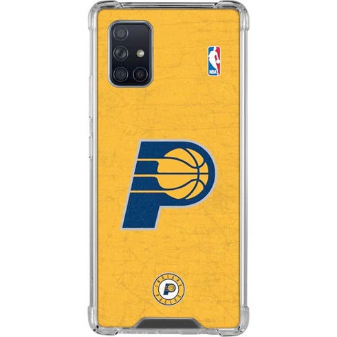NBA Indiana Pacers Distressed Galaxy A71 5G Clear Case