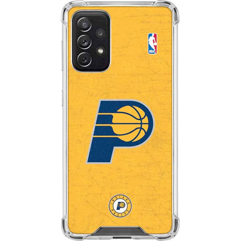 NBA Indiana Pacers Distressed Galaxy A72 5G Clear Case