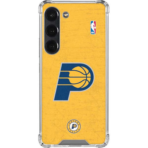 NBA Indiana Pacers Distressed Galaxy S23 Clear Case