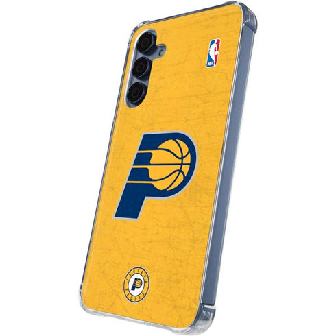 NBA Indiana Pacers Distressed Galaxy S24 Clear Case