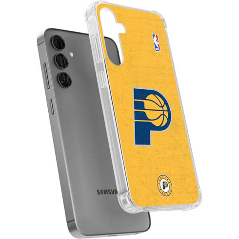 NBA Indiana Pacers Distressed Galaxy S24 Plus Clear Case