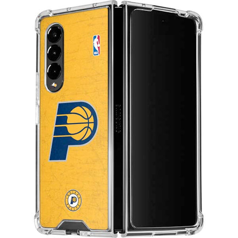 NBA Indiana Pacers Distressed Galaxy Z Fold4 5G Clear Case