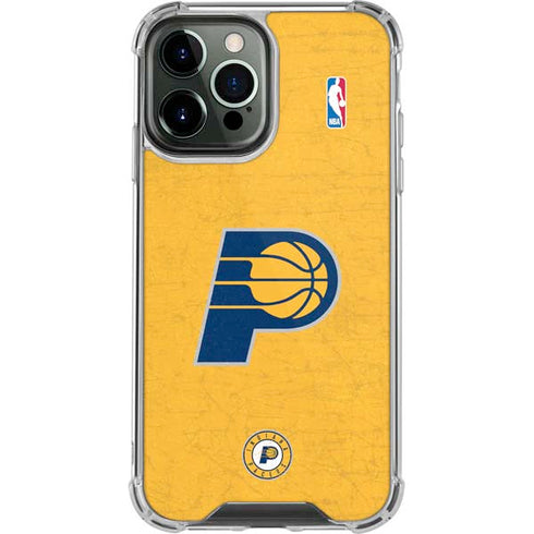 NBA Indiana Pacers Distressed iPhone 13 Pro Max Clear Case