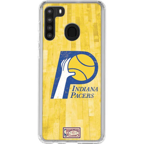 NBA Indiana Pacers Hardwood Classics Galaxy A21 Clear Case