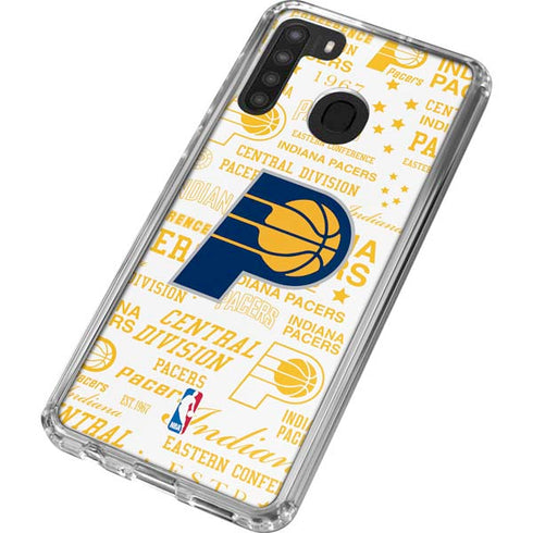 NBA Indiana Pacers Historic Blast Galaxy A21 Clear Case