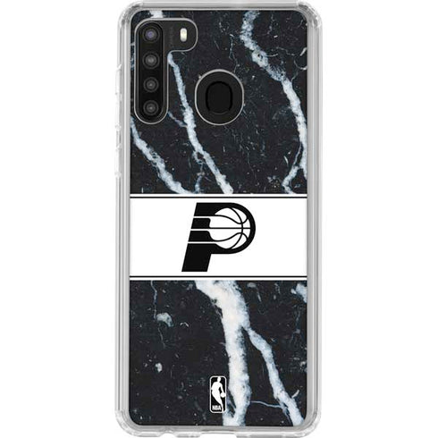 NBA Indiana Pacers Marble Galaxy A21 Clear Case