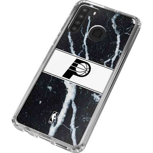 NBA Indiana Pacers Marble Galaxy A21 Clear Case
