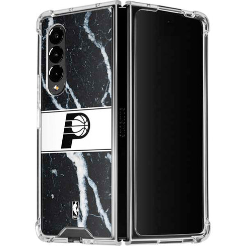 NBA Indiana Pacers Marble Galaxy Z Fold4 5G Clear Case