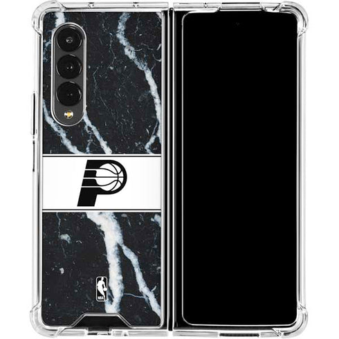 NBA Indiana Pacers Marble Galaxy Z Fold4 5G Clear Case