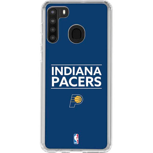 NBA Indiana Pacers Standard - Blue Galaxy A21 Clear Case