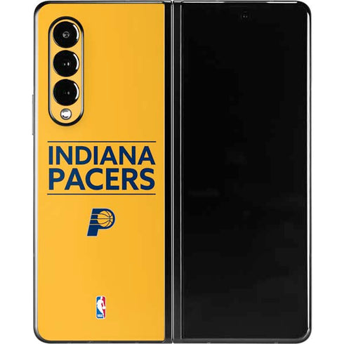 NBA Indiana Pacers Standard - Yellow Galaxy Z Fold3 5G Skin