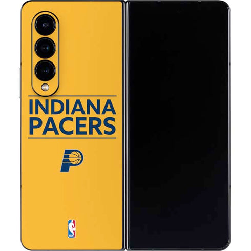NBA Indiana Pacers Standard - Yellow Galaxy Z Fold4 5G Skin