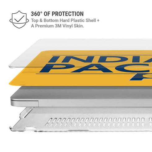 NBA Indiana Pacers Standard - Yellow MacBook Pro 15in (2016-19) Case plus Skin
