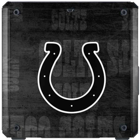 NFL Indianapolis Colts Black & White Cooler Master MasterBox Q300L Mini Tower Skin