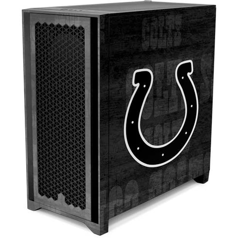 NFL Indianapolis Colts Black & White Corsair 4000D Tempered Glass Mid-Tower ATX Case Skin