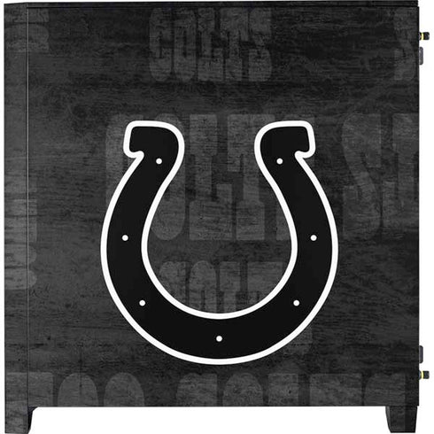 NFL Indianapolis Colts Black & White Corsair 4000D Tempered Glass Mid-Tower ATX Case Skin