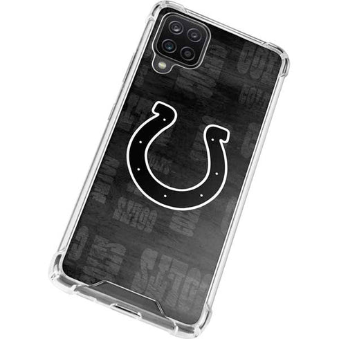 NFL Indianapolis Colts Black & White Galaxy A12 Clear Case