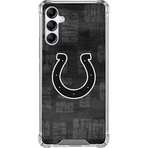 NFL Indianapolis Colts Black & White Galaxy A14 5G Clear Case