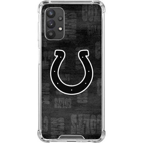 NFL Indianapolis Colts Black & White Galaxy A32 5G Clear Case