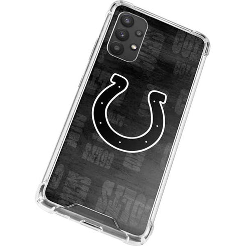 NFL Indianapolis Colts Black & White Galaxy A32 5G Clear Case