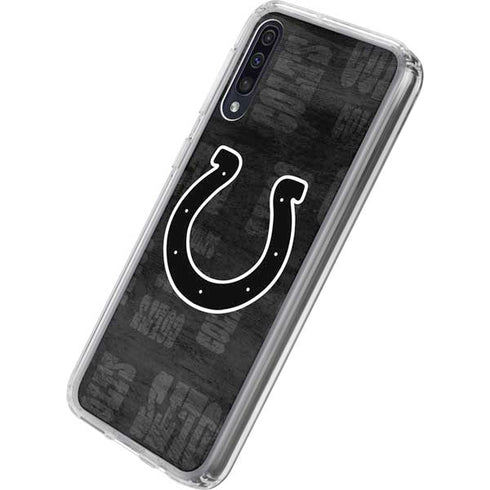 NFL Indianapolis Colts Black & White Galaxy A50 Clear Case
