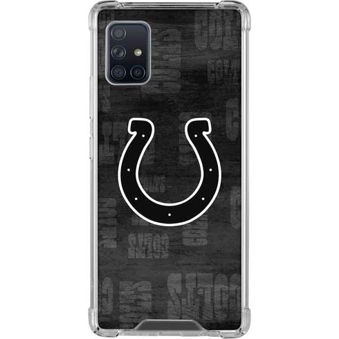 NFL Indianapolis Colts Black & White Galaxy A51 5G Clear Case