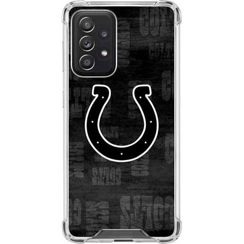 NFL Indianapolis Colts Black & White Galaxy A52 5G Clear Case