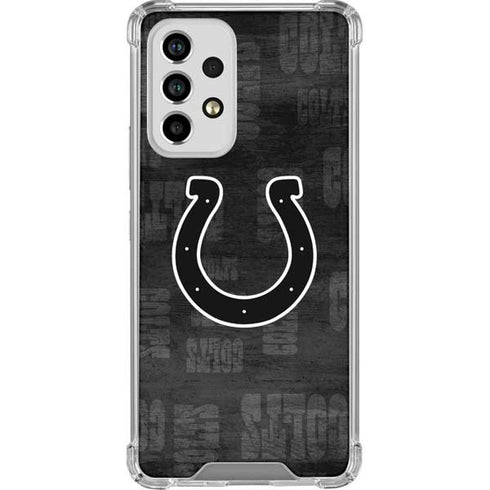 NFL Indianapolis Colts Black & White Galaxy A53 5G Clear Case