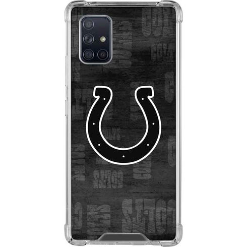 NFL Indianapolis Colts Black & White Galaxy A71 5G Clear Case