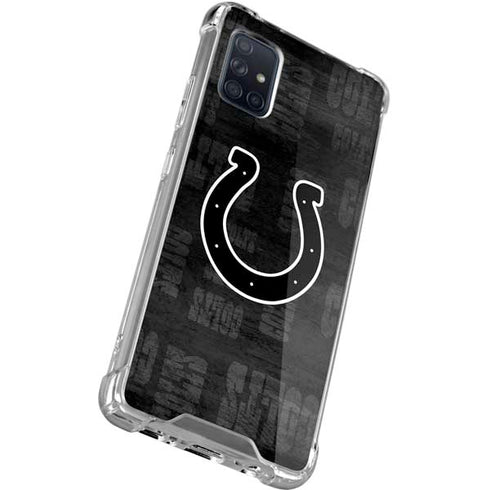 NFL Indianapolis Colts Black & White Galaxy A71 5G Clear Case