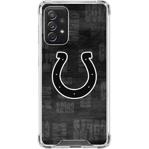 NFL Indianapolis Colts Black & White Galaxy A72 5G Clear Case